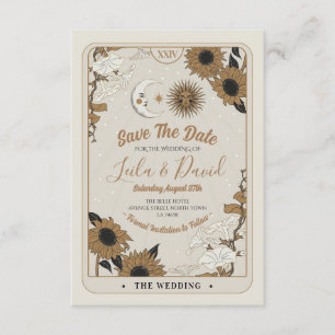 Save the Date Tarot Sun Moon Aligned Wedding Begleitkarte