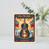 Save The Date | Tennessee Einladung Postkarte (Stehend Vorderseite)