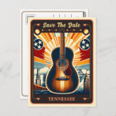 Save The Date | Tennessee Einladung Postkarte (Vorne/Hinten)