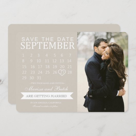 Save the Date Terminankündigungen| Hochzeiten Einladung (Vorne/Hinten)