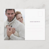 Save the Date Terracotta Ankündigungspostkarte (Rückseite)