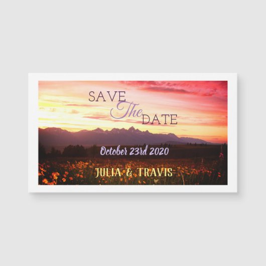 Save the Date Teton Wedding Magnetkarte (Vorderseite)