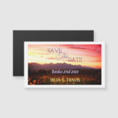 Save the Date Teton Wedding Magnetkarte (Vorne/Hinten)