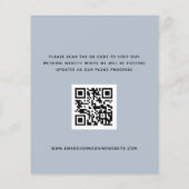 Save the Date Text des Blue QR-Codes (Rückseite)