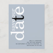 Save the Date Text des Blue QR-Codes (Vorderseite)