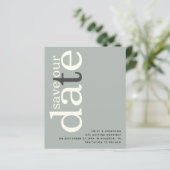 Save the Date Text des QR-Kodex für Elfenbeinkühe (Stehend Vorderseite)