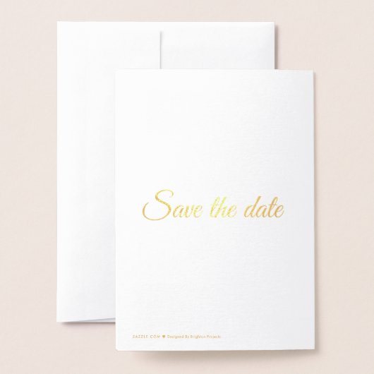 Save the Date, TextHochzeiten anpassen Folienkarte (Rückseite mit Umschlag)