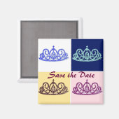 Save the Date/Tiara Magnet (Vorderseite/Rückseite)