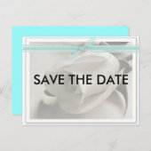 Save the Date Tiffany! Ankündigungspostkarte (Vorne/Hinten)