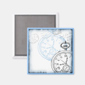 Save the Date Timepiece Pocketwatdesign Magnet (Vorderseite/Rückseite)