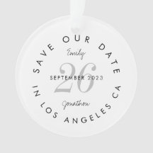 Save the Date Tinted Day Black Names typografisch