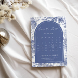 Save the Date Toile French Blue Garden Einladung