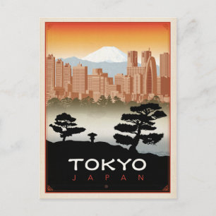 Save The Date   Tokio, Japan Ankündigungspostkarte