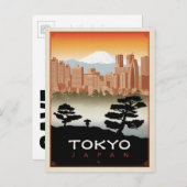 Save The Date | Tokio, Japan Ankündigungspostkarte (Vorne/Hinten)