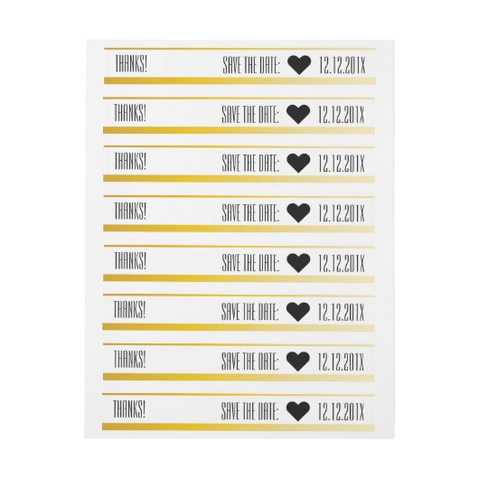 Save the Date, toll Rundum-Adressaufkleber (Bogen)