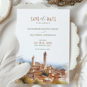 Save the Date Toskana Wedding San Gimignano Italie Einladung