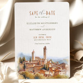 Save the Date Toskana Wedding San Gimignano Italie Einladung