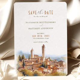 Save the Date Toskana Wedding San Gimignano Italie Einladung