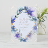 Save The Date | Transparente Blume (Stehend Vorderseite)