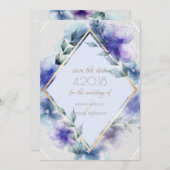 Save The Date | Transparente Blume (Vorne/Hinten)