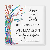 Save the Date Tree Family Wiedersehen Magnet (Vorne)