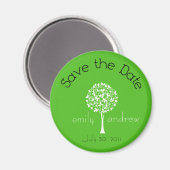 Save the Date Tree Magnet (Vorderseite/Rückseite)