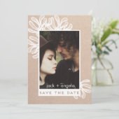 Save the Date trendige und moderne Foto Craft Card (Stehend Vorderseite)