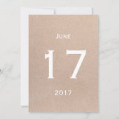 Save the Date trendige und moderne Foto Craft Card (Rückseite)