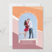 Save the Date Trending | Foto Dusty Rose Orange Einladung (Vorderseite)