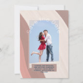 Save the Date Trending | Foto Dusty Rose Rosa Einladung (Vorderseite)