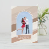 Save the Date Trending | Foto Earth Tones Kakao Einladung (Stehend Vorderseite)