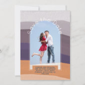 Save the Date Trending | Foto Lila Orange Chic Einladung (Vorderseite)