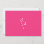 Save the Date Trendy Pink & White Flamingo Custom (Rückseite)