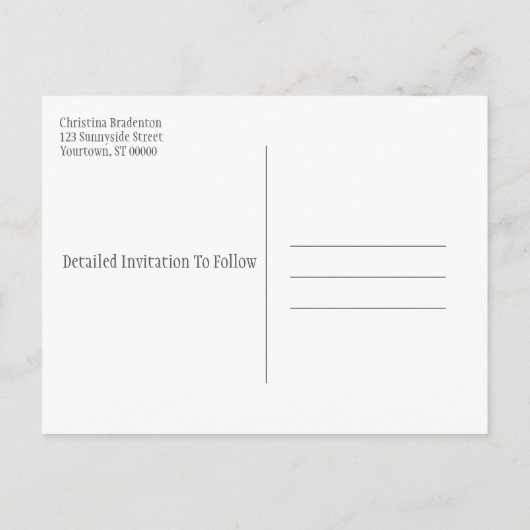 Save the Date Triple Lavender Blume Paket Ankündigungspostkarte (Rückseite)