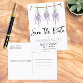 Save the Date Triple Lavender Blume Paket Ankündigungspostkarte