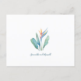 Save the Date Tropenfarbe Postkarte