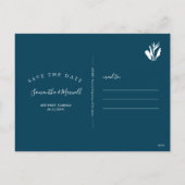 Save the Date Tropenfarbe Postkarte (Rückseite)