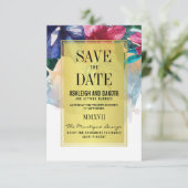 Save The Date | Tropenfarben-Blume (Stehend Vorderseite)