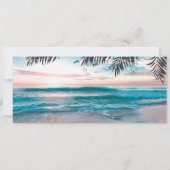 Save the Date Tropical Beach Lights Boarding Pass (Rückseite)