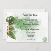 Save the Date Tropical Palm Einladung (Vorderseite)