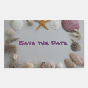Save the Date/tropische Bestimmung Rechteckiger Aufkleber