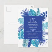 Save The Date | Tropische Hochzeit Postkarte (Vorne/Hinten)