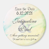 Save the Date tropische Wasserfarbmagnete Magnet (Vorne)