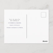 Save the Date tropischer Blume Hibiskus Postkarte (Rückseite)