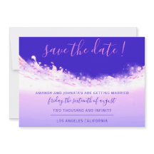 Save the Date tropischer Ozean Pink Wave Ombre Ind