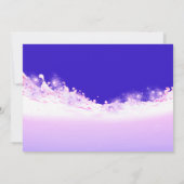 Save the Date tropischer Ozean Pink Wave Ombre Ind (Rückseite)