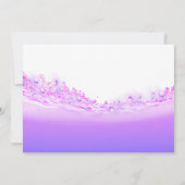 Save the Date Tropischer Ozean Rosa Wellen Kobalt (Rückseite)