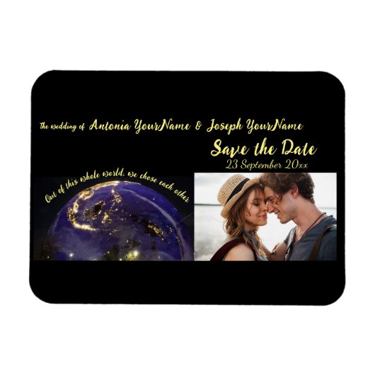 Save the Date True Love Wedding Magnet (Horizontal)