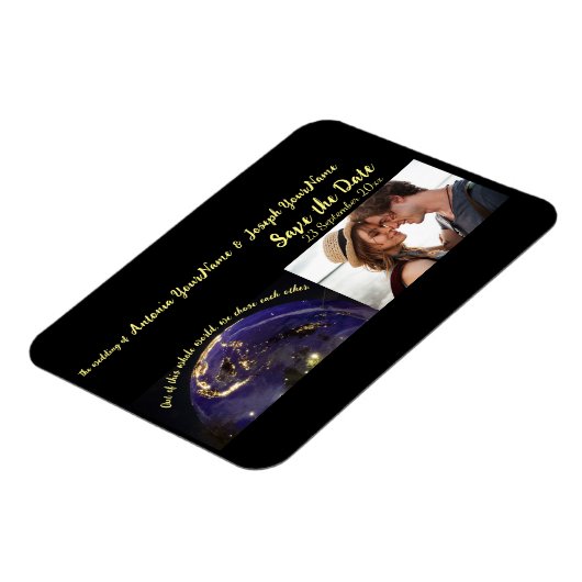 Save the Date True Love Wedding Magnet (Linke Seite)