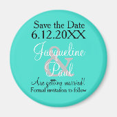 Save the Date Türkismagnete Magnet (Vorne)